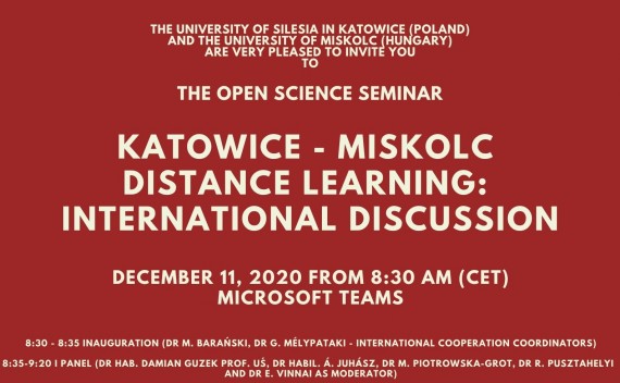 KATOWICE - MISKOLC DISTANCE LEARNING: INTERNATIONAL DISCUSSION