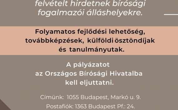 Fogalmazói álláspályázat