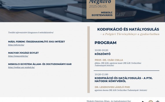 Kodifikáció és hatályosulás konferencia