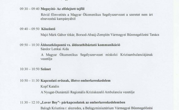 VII. Bűnmegelőzési Szabadegyetem